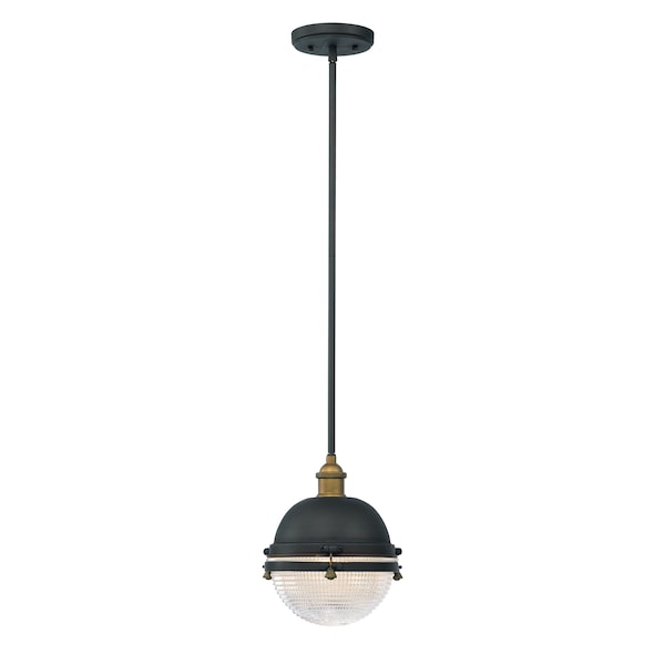 Maxim Lighting Portside 1-Lght 10" Wide Oil Rubbed Brnz / Antique Brass Pendant Lght 10184OIAB - main